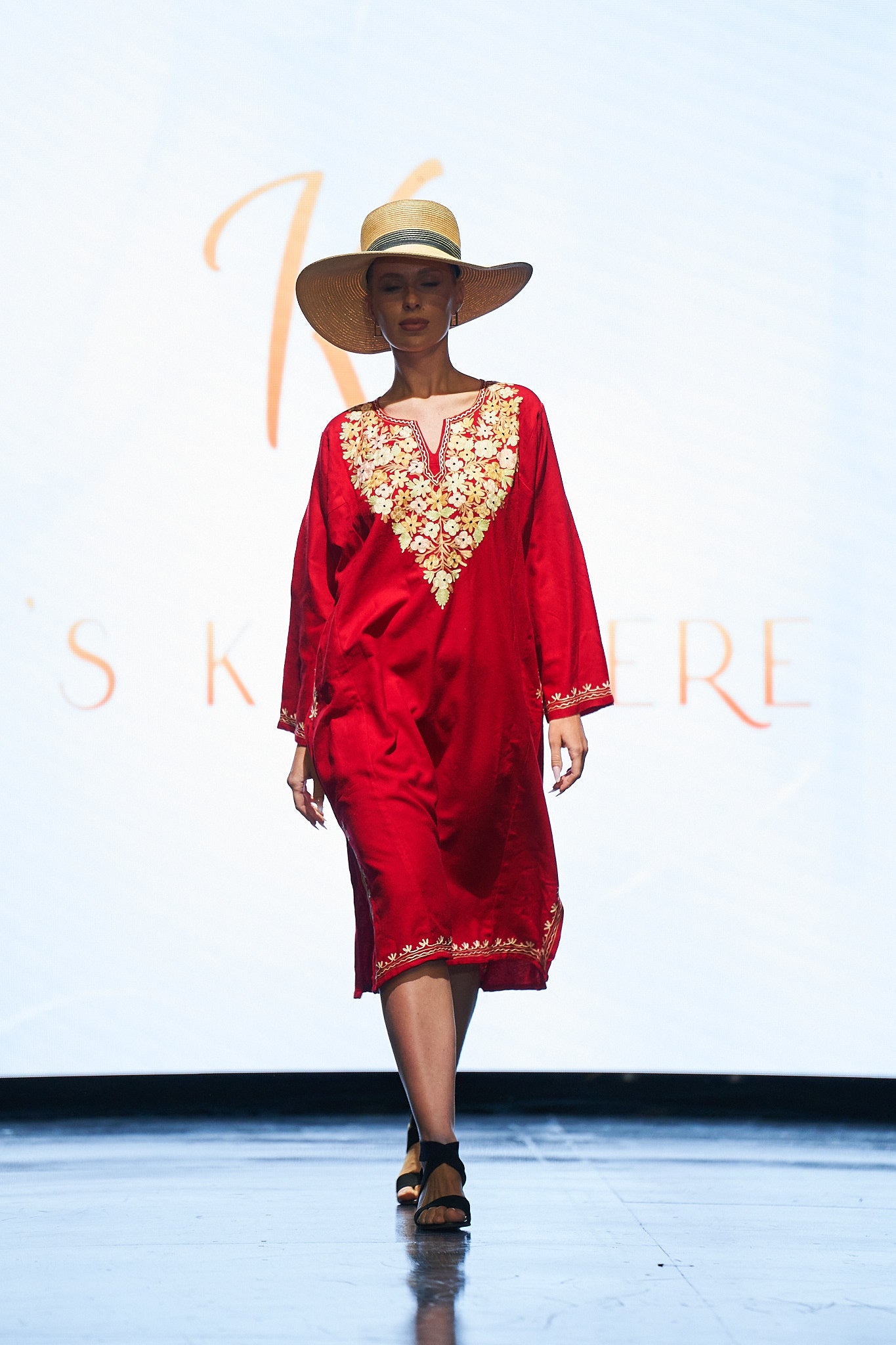 Statement Embroidered Red Tunic