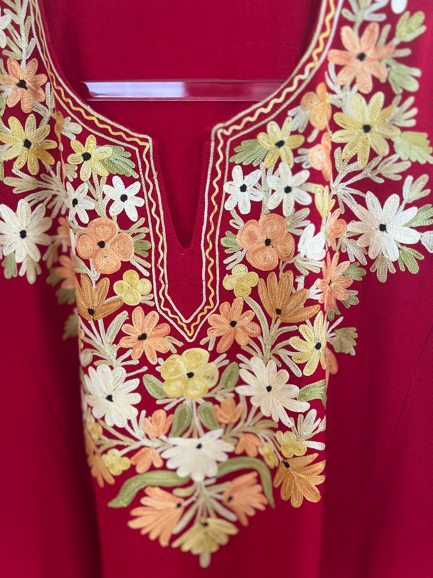 Statement Embroidered Red Tunic