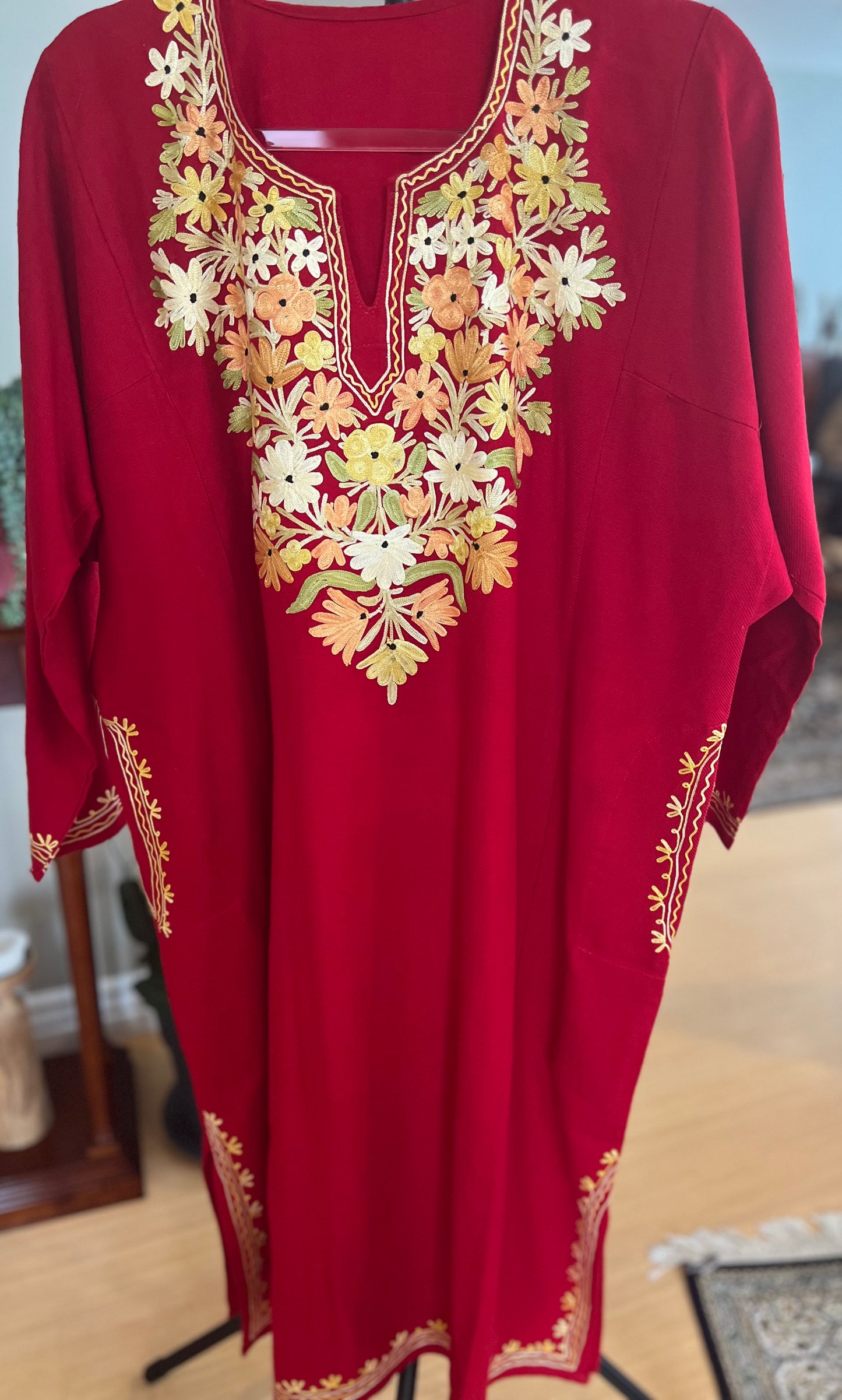 Statement Embroidered Red Tunic