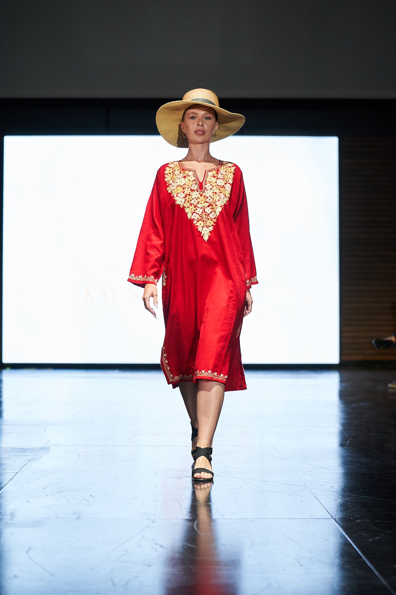 Statement Embroidered Red Tunic