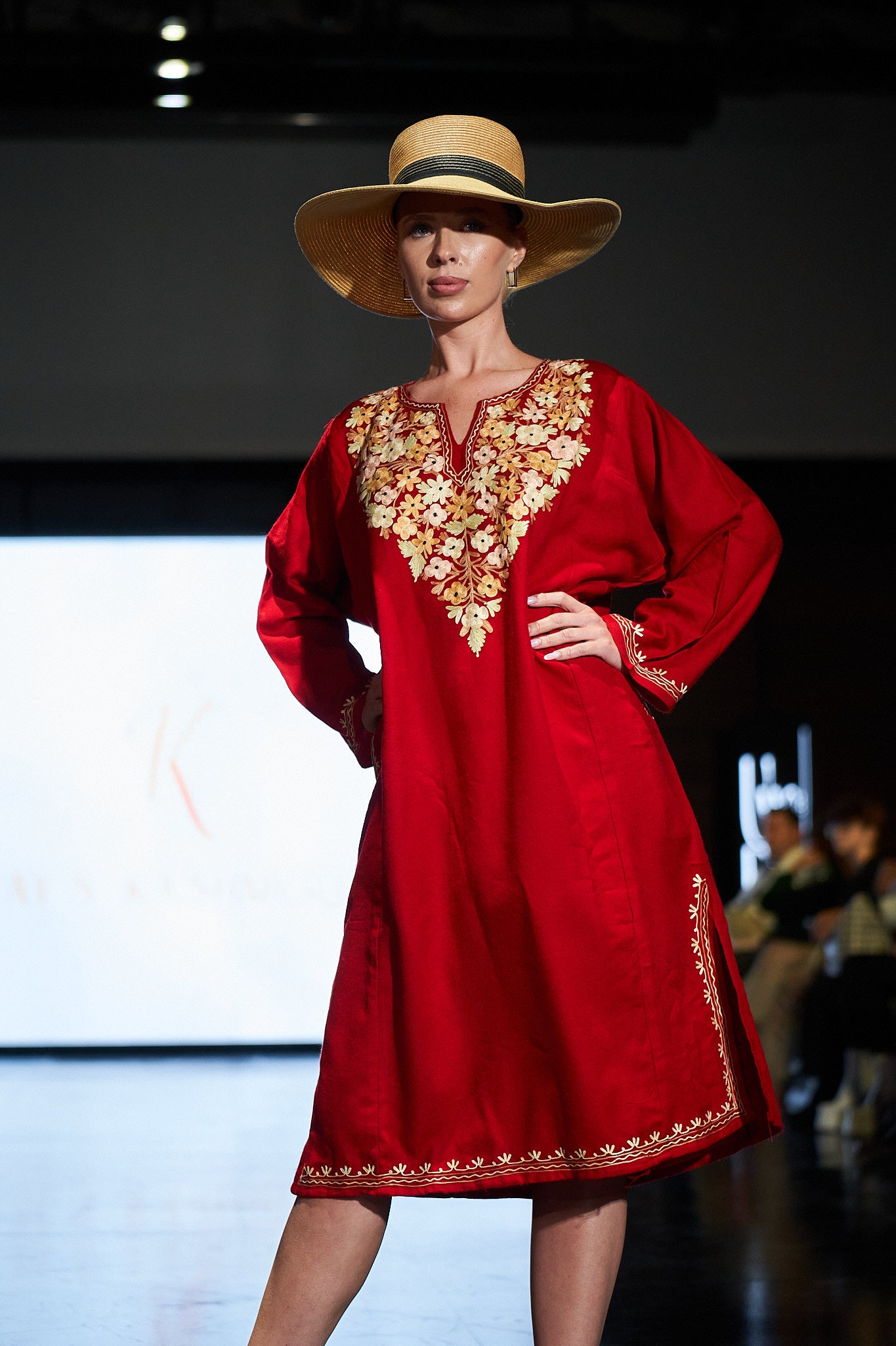 Statement Embroidered Red Tunic