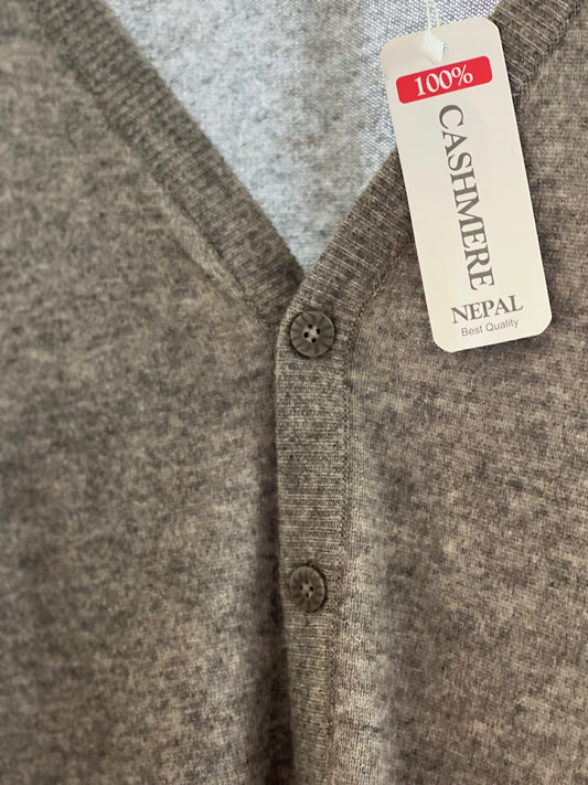 Grey Cashmere Cardigan